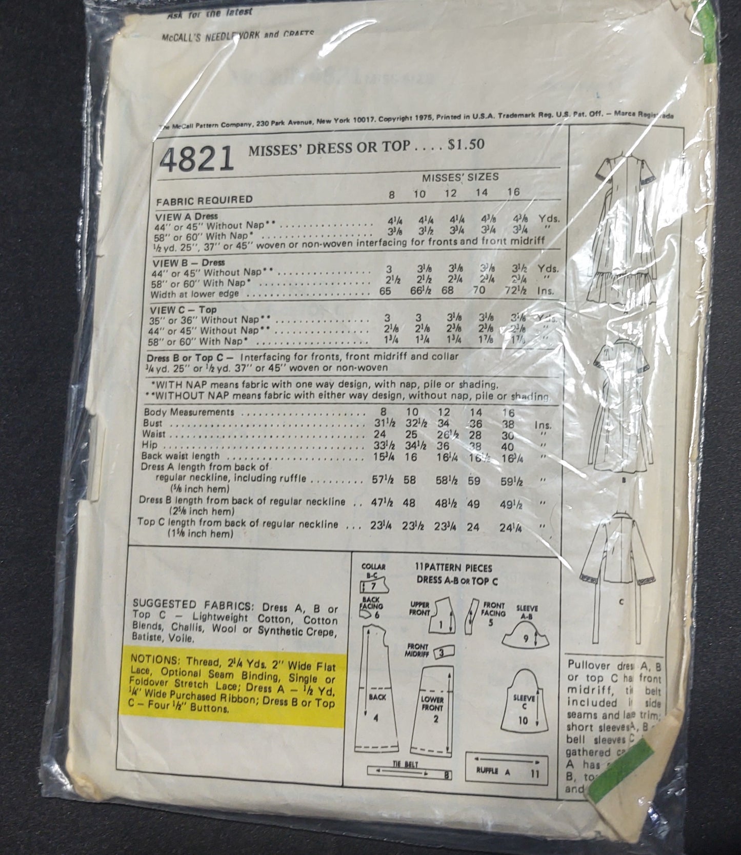 McCall's Pattern 4821