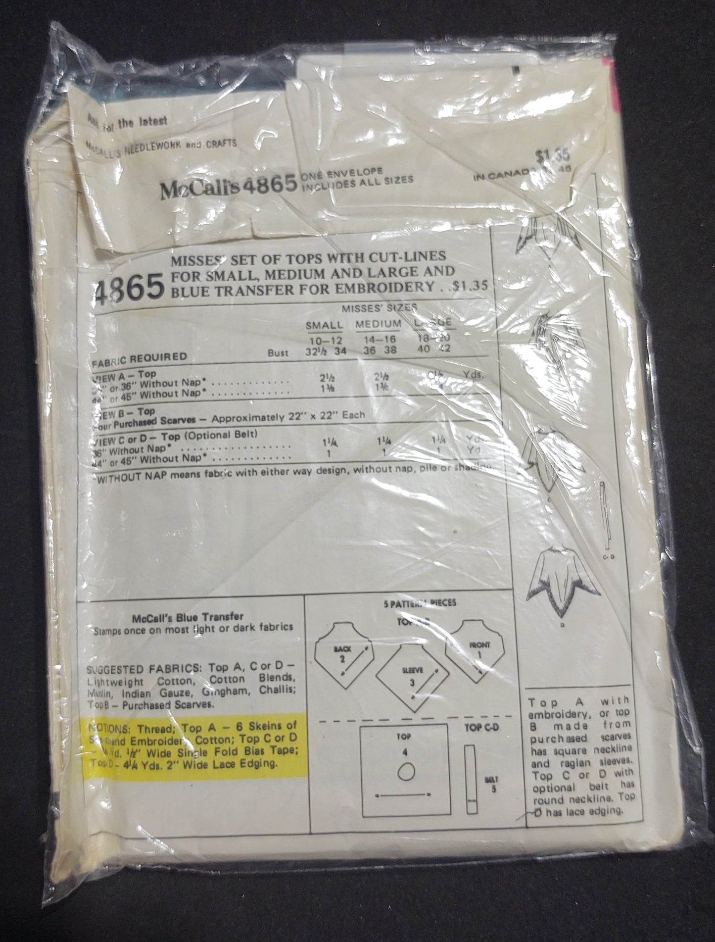 McCall's Pattern 4865