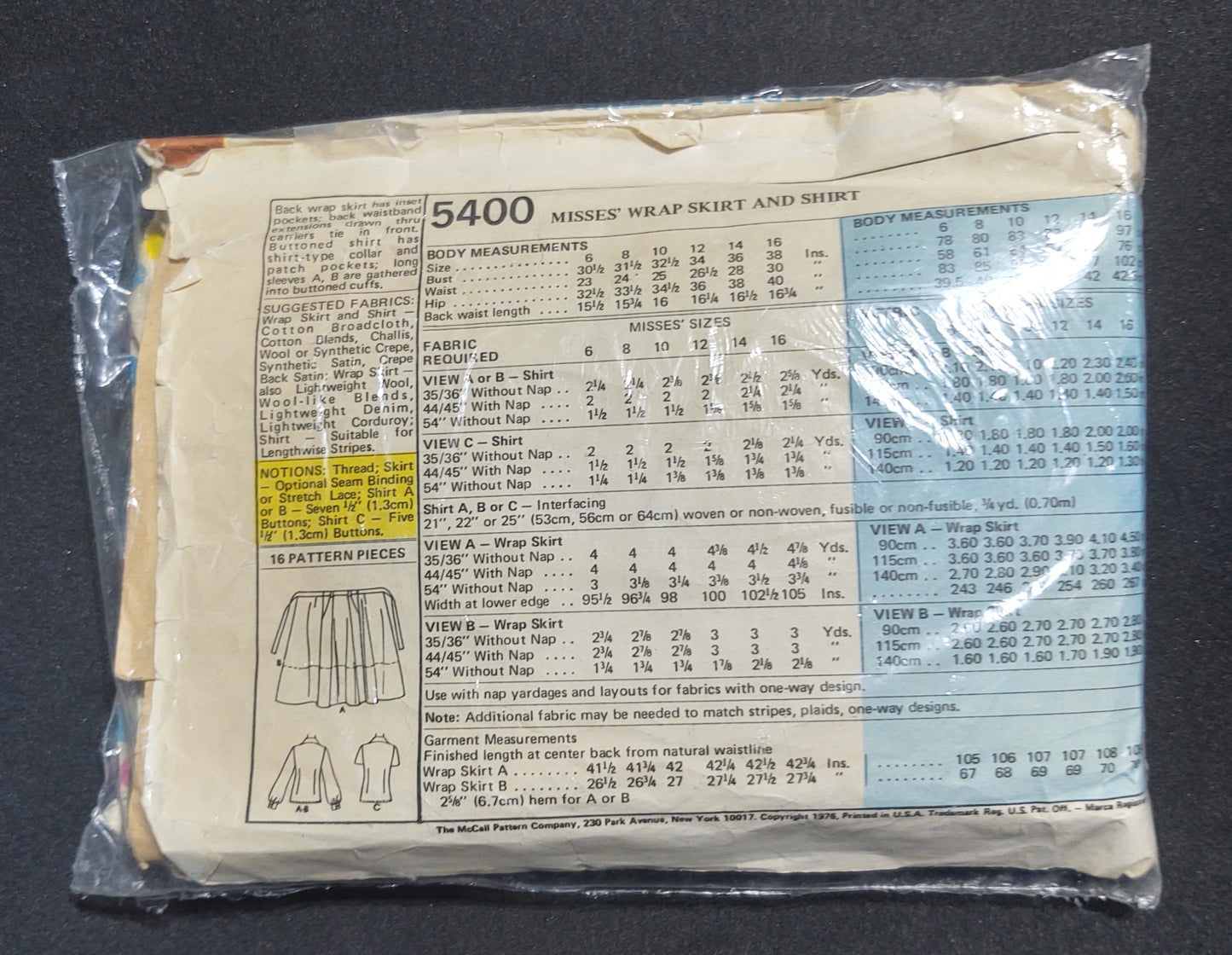 McCall's Pattern 5400