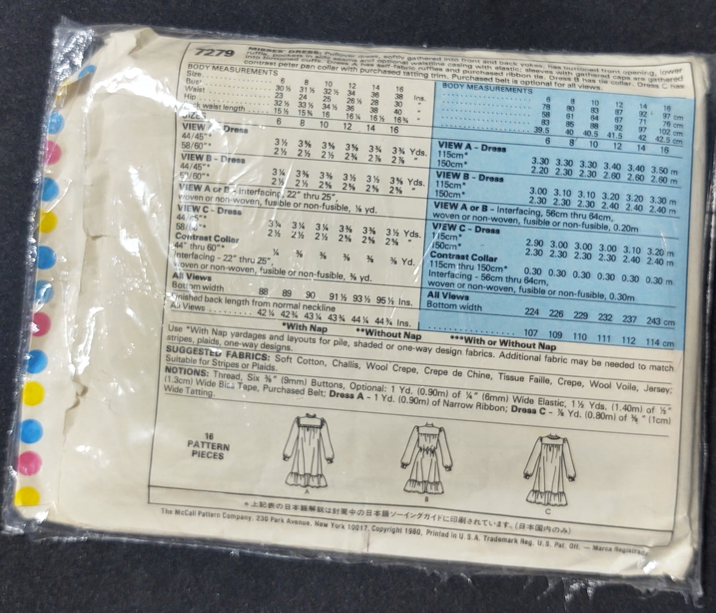 McCall's Pattern 7279