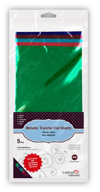 Metallic Transfer Foil Sheets Variety Colors