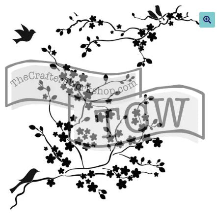 Mini Cherry Blossoms Stencil