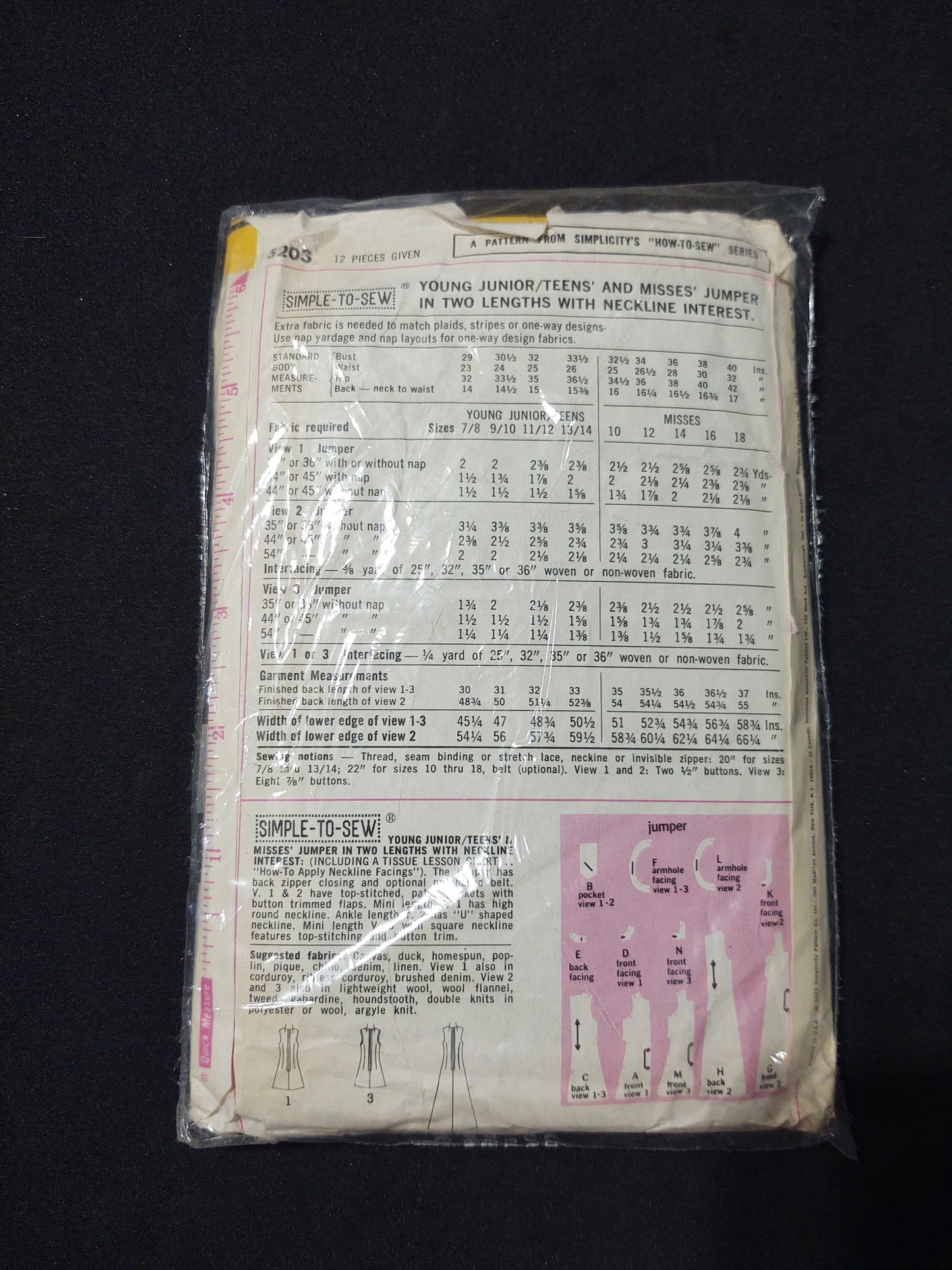Simplicity Pattern 5203