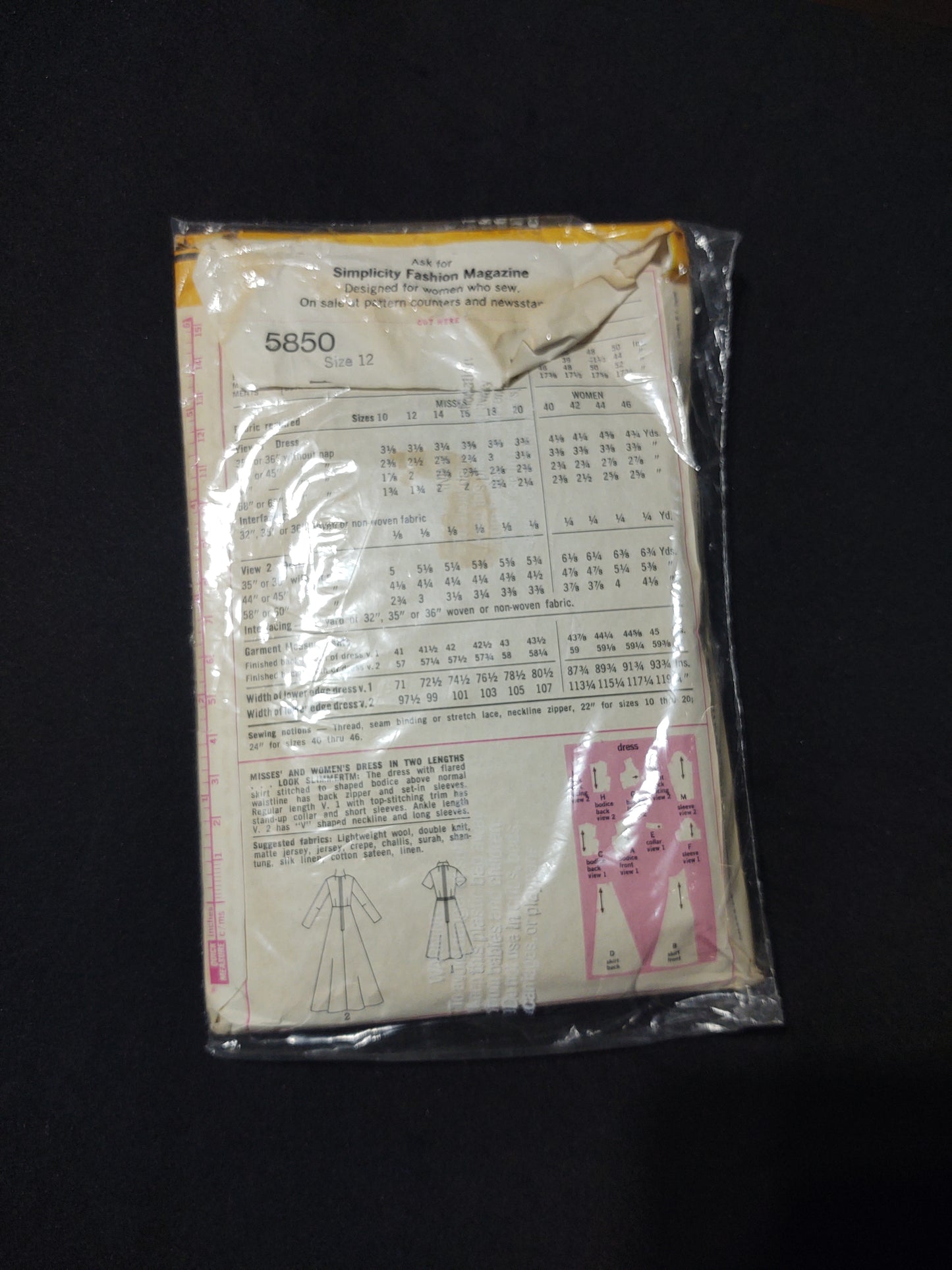 Simplicity Pattern 5850