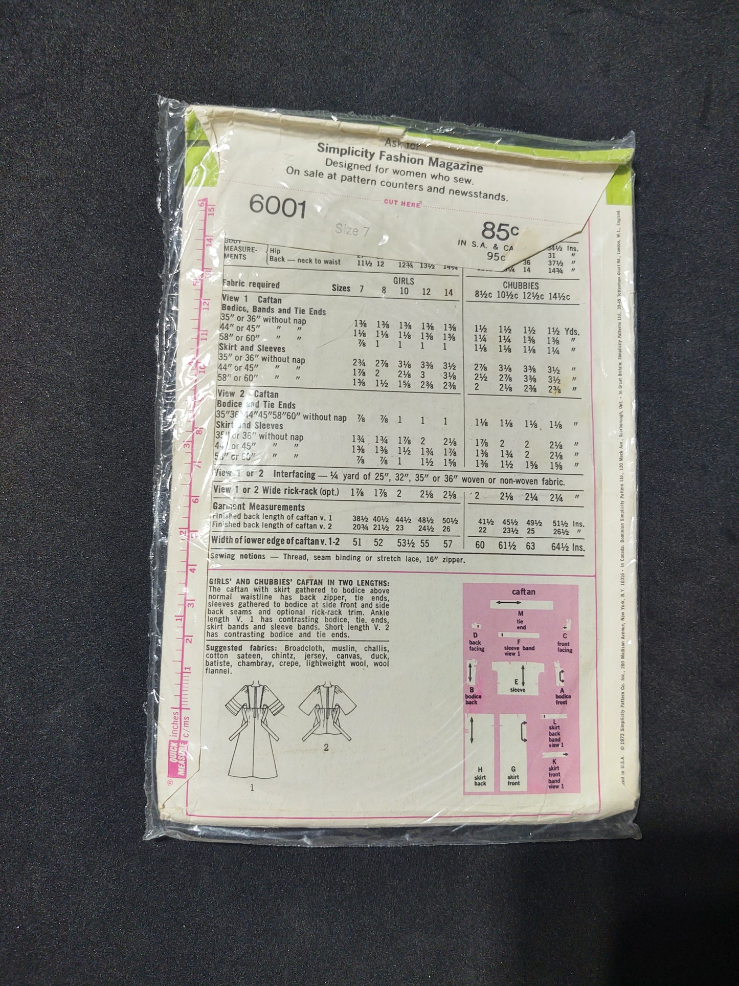 Simplicity Pattern 6001