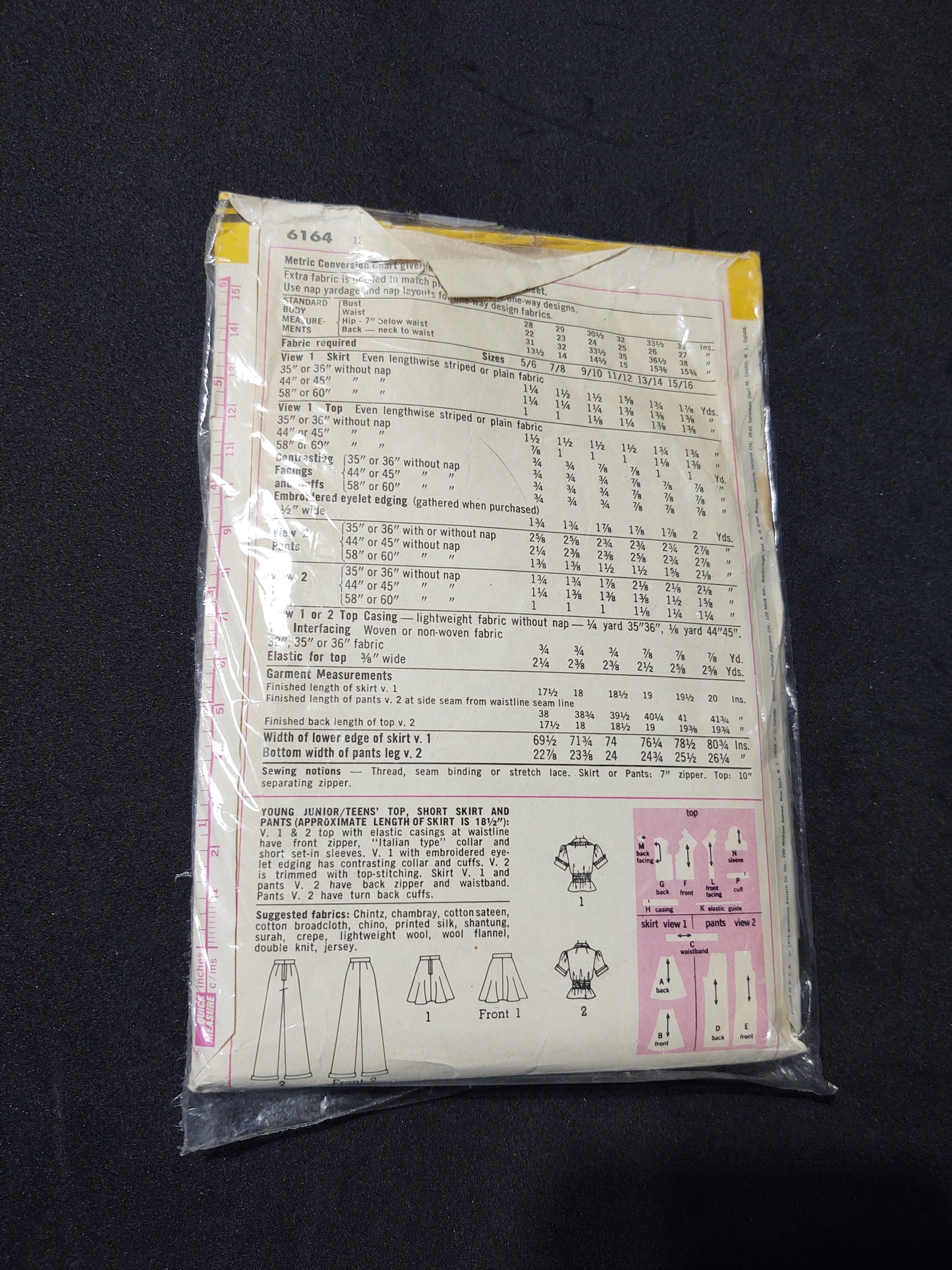 Simplicity Pattern 6164