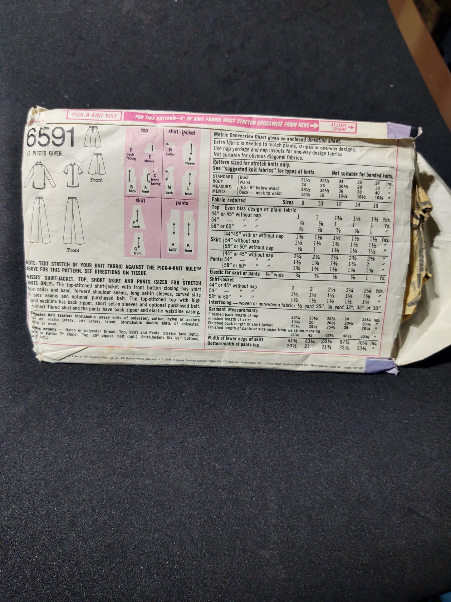 Simplicity Pattern 6591
