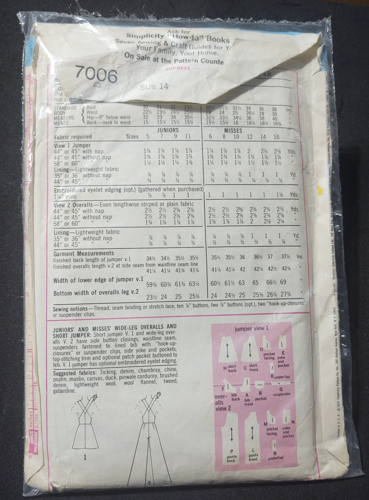 Simplicity Pattern 7006