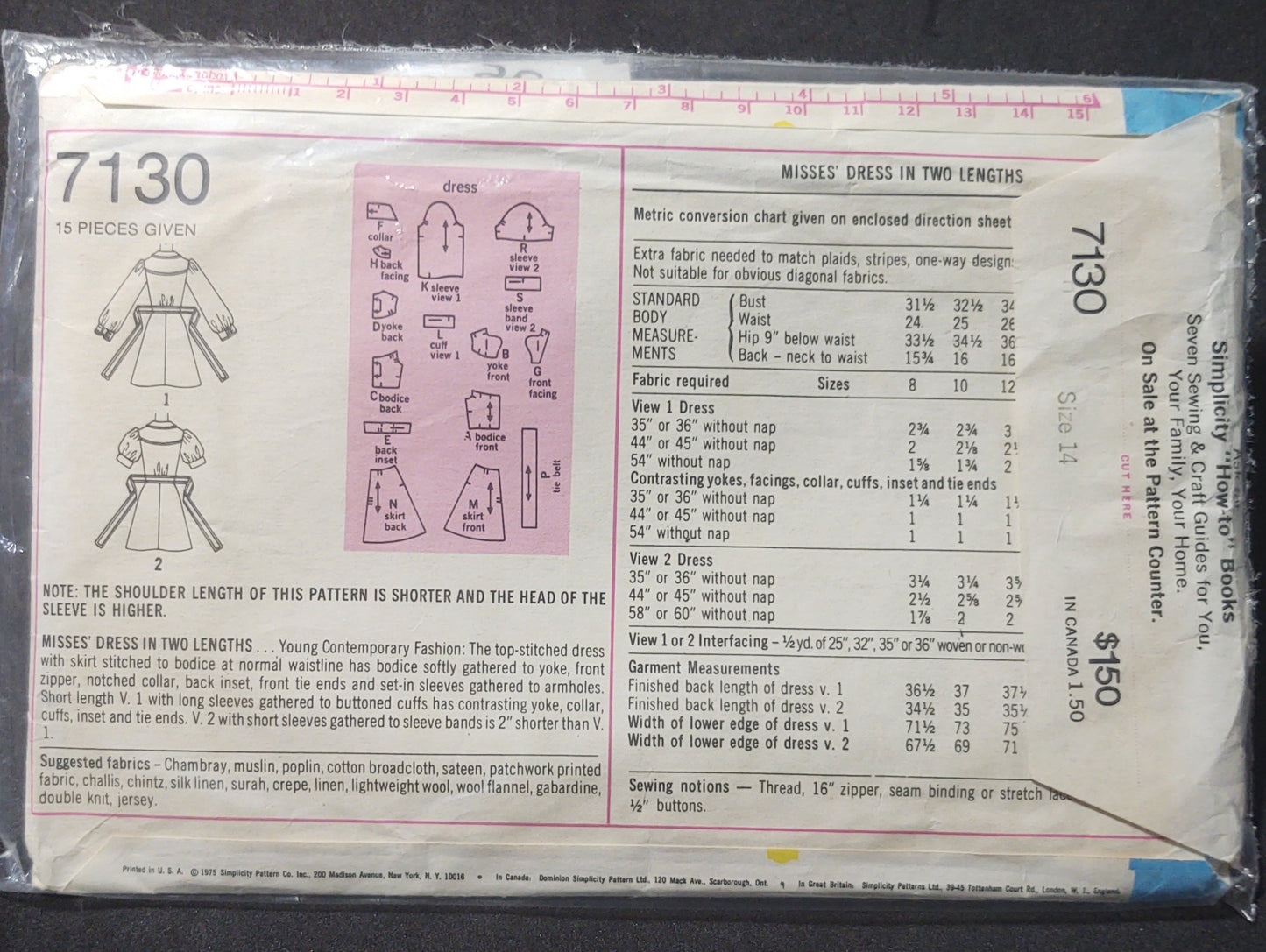 Simplicity Pattern 7130