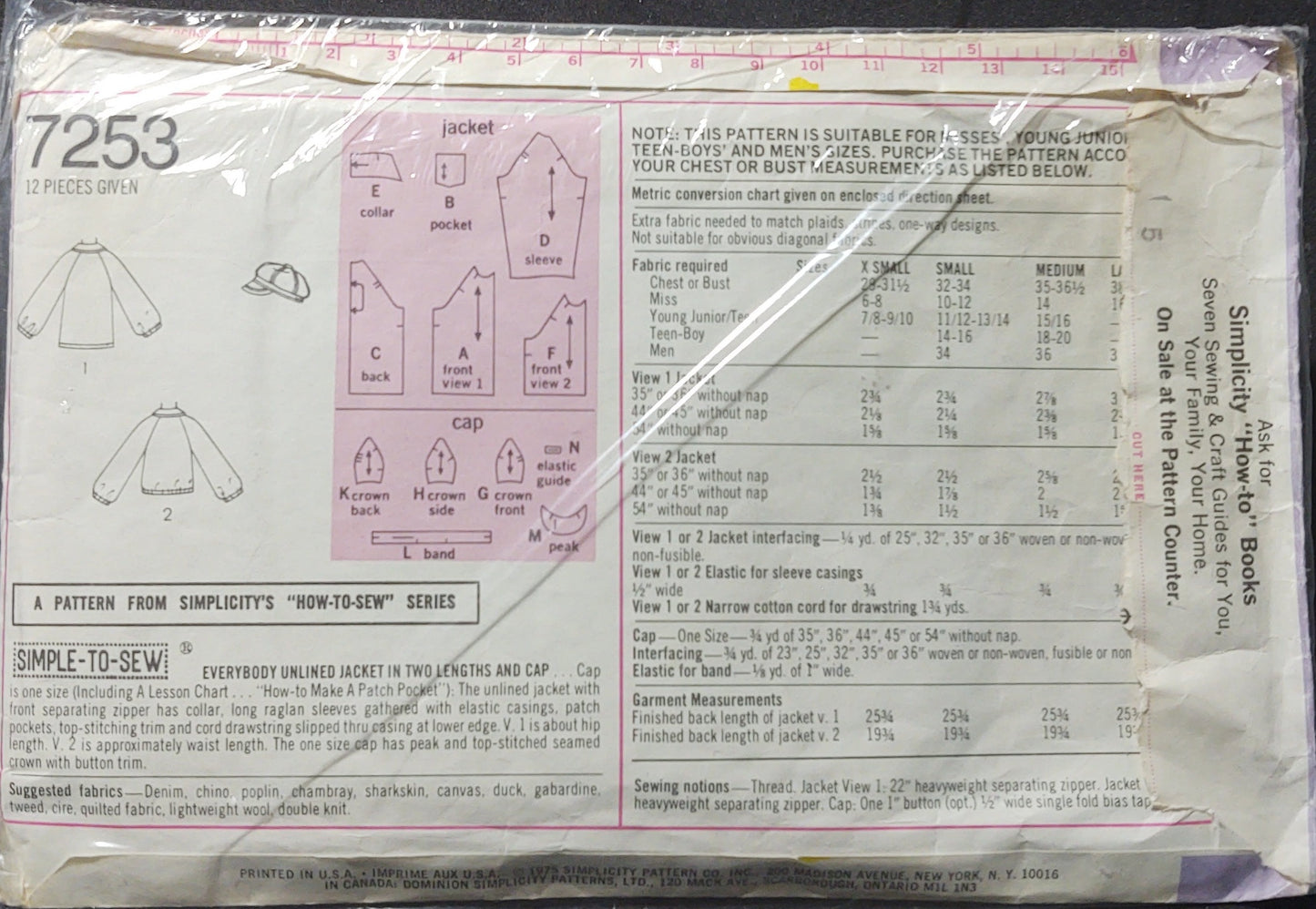 Simplicity Pattern 7253