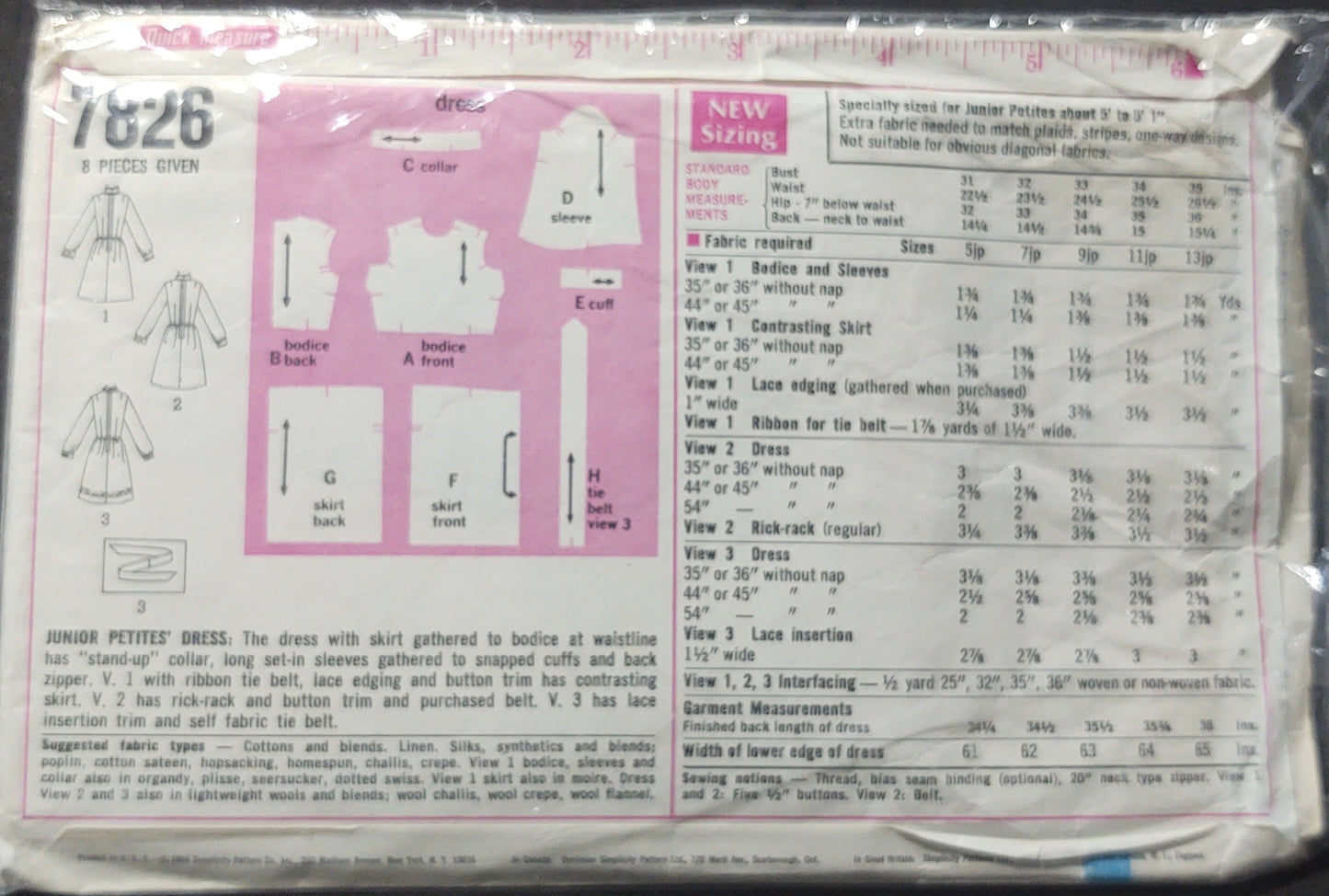 Simplicity pattern 7826