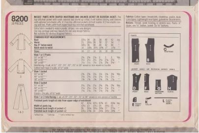Simplicity Pattern 8200