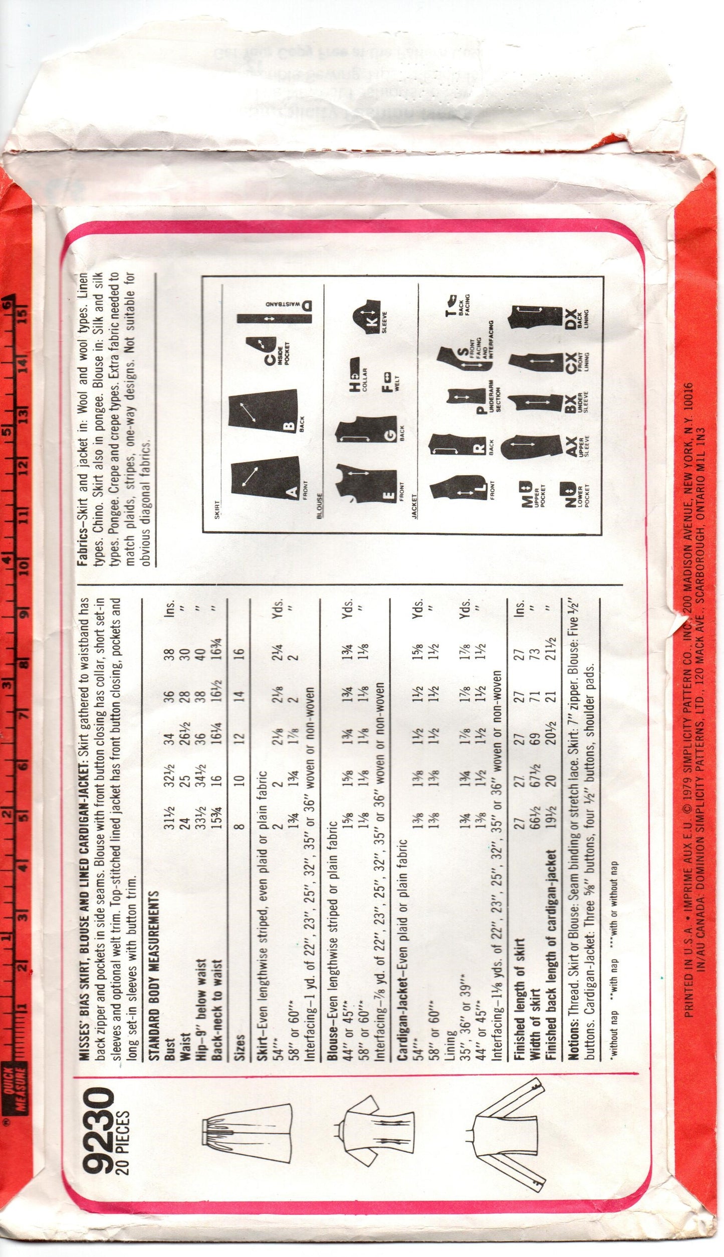 Simplicity Pattern 9230