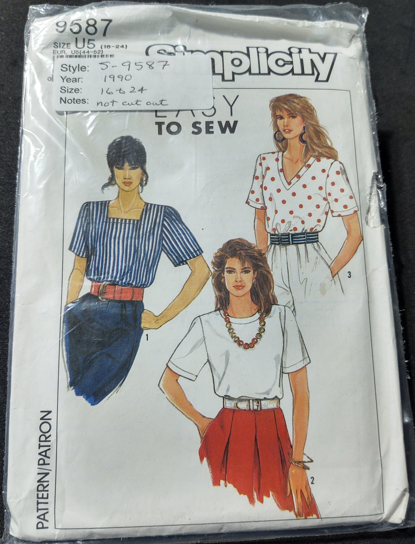 Simplicity Pattern 9587