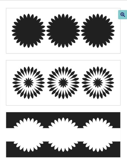 Triple Dasies Stencil