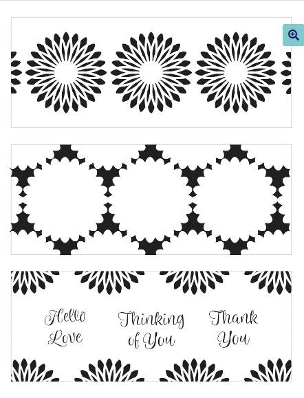 Triple Flowers Stencil