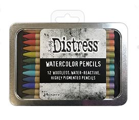 Distress Watercolor Pencils, SET 3, By Ranger