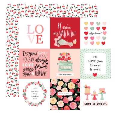 MyValentine Cardstock 4 X 4 Journaling Cards