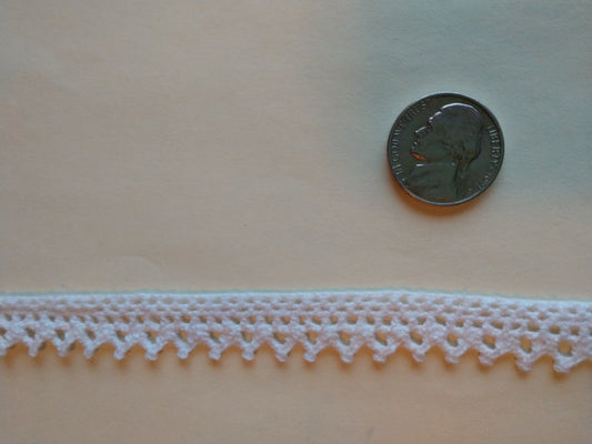 3/8" Cotton Sawtooth Lace-Natural