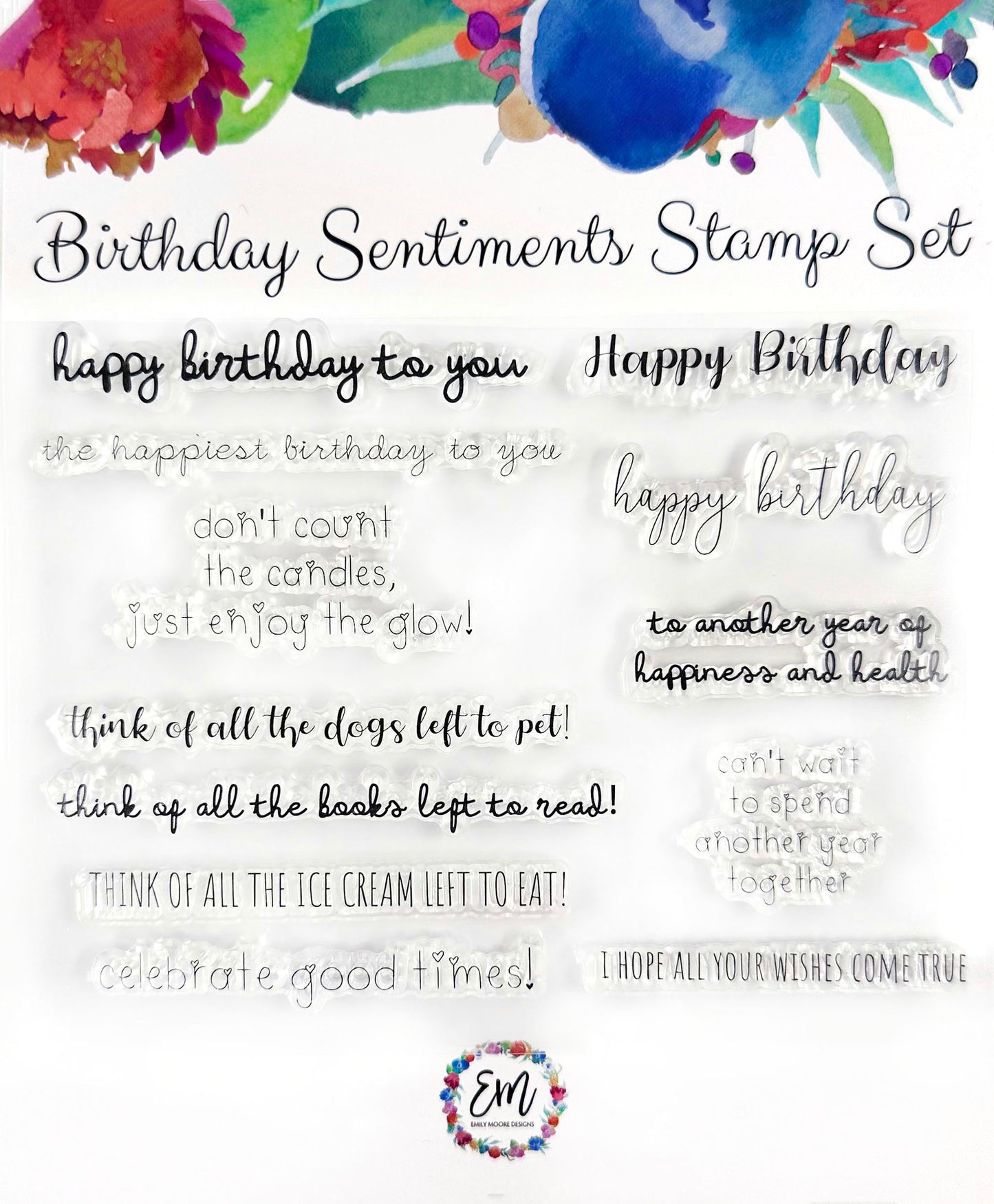 Birthday Sentiments Stamp Set