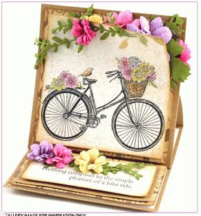 Spring BicycleRubber Stamp