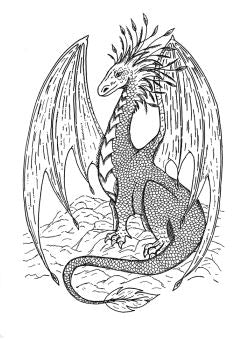 Gentle Dragon Rubber Stamp