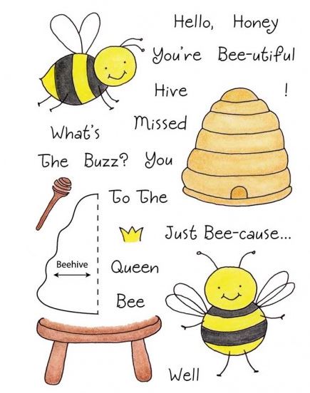 Bumblebee HoneyPOP clear stamp set