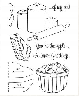 Apple Pie HoneyPOP clear stamp set
