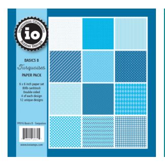 Turquoises Paper pack, Basics 8
