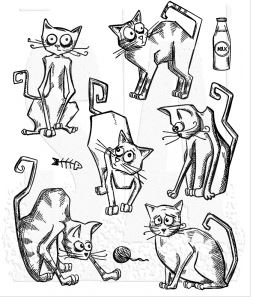 Crazy Cats Stamp Set