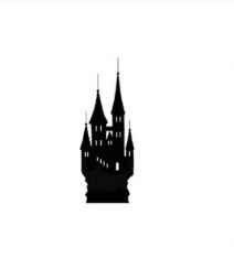 Silhouette Castle , Mini Pound Stamp