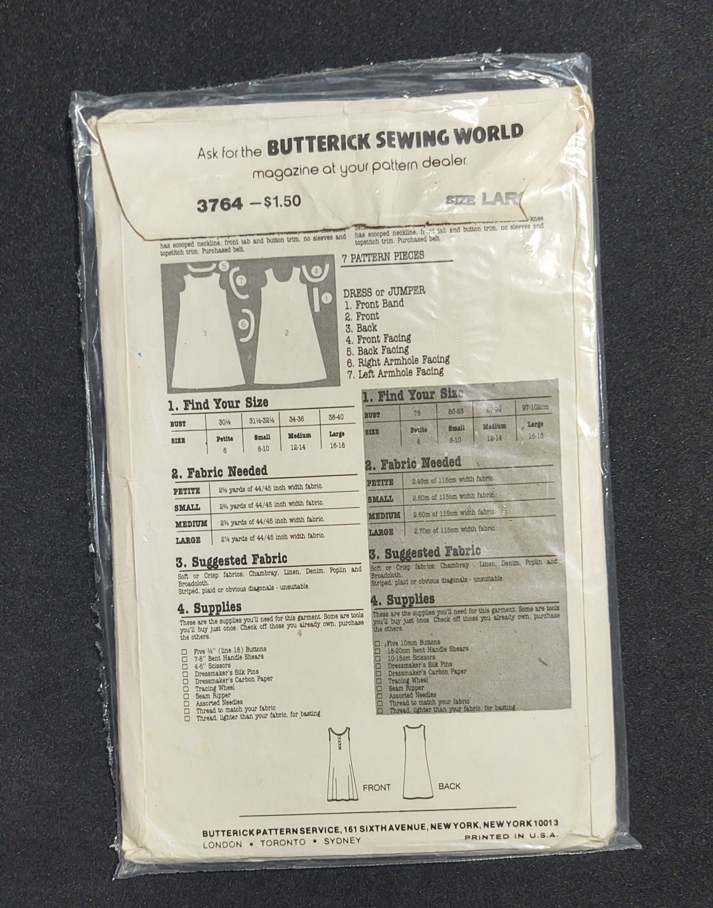 Butterick Beginner Pattern