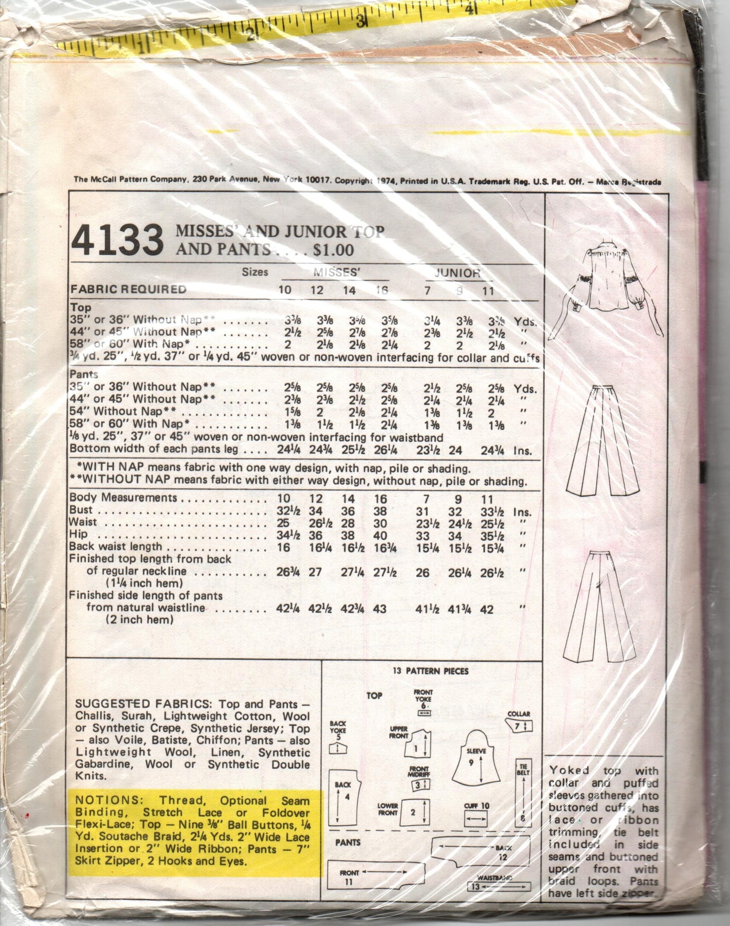 McCall's Pattern 4133