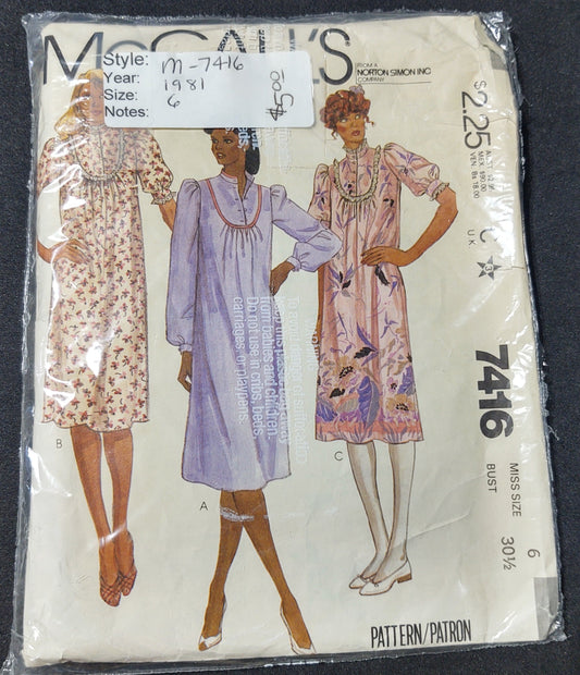 McCall's Pattern 7416