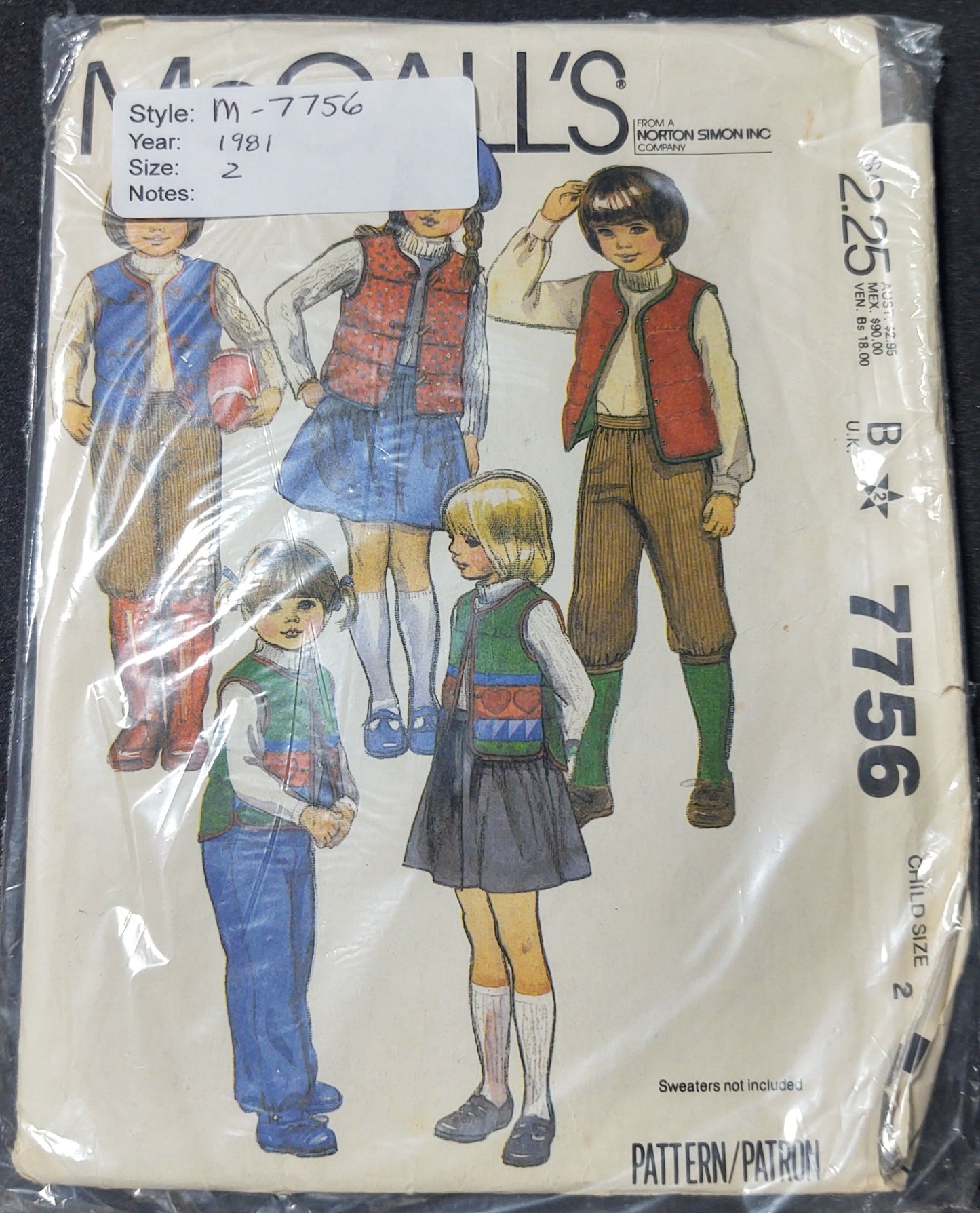 McCall's Pattern 7756