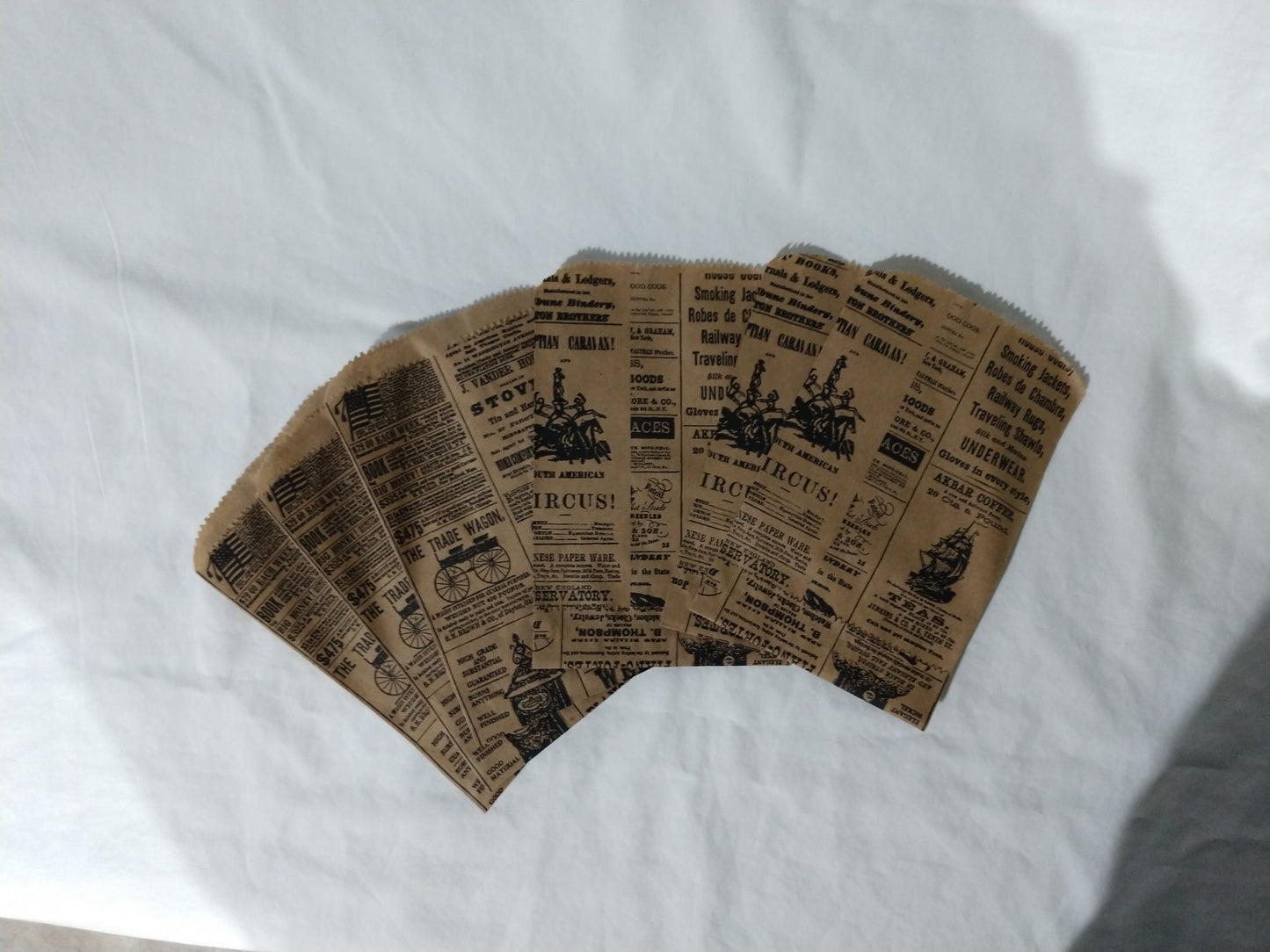 Newsprint Merchandise bags