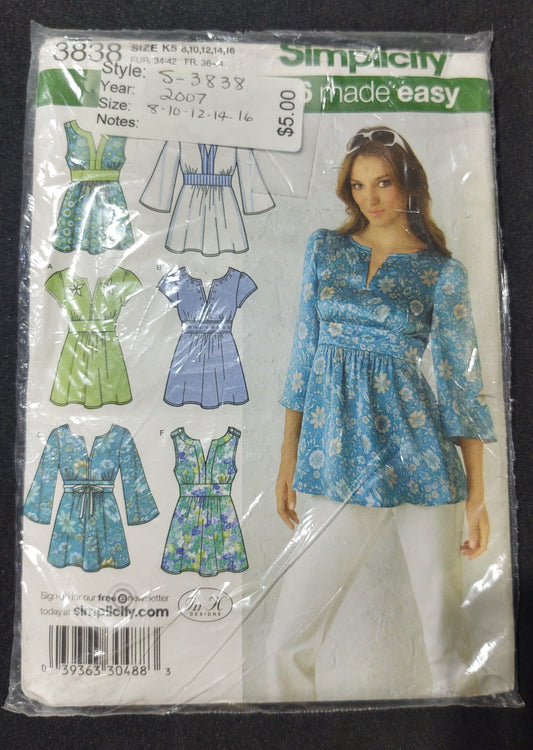 Simplicity Pattern 3838