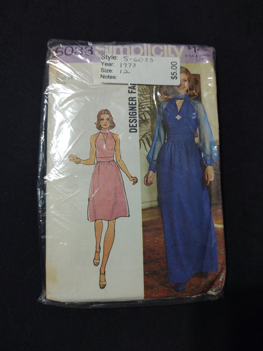 Simplicity Pattern 6033