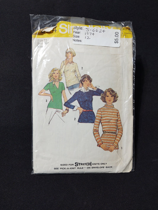 Simplicity Pattern 6624