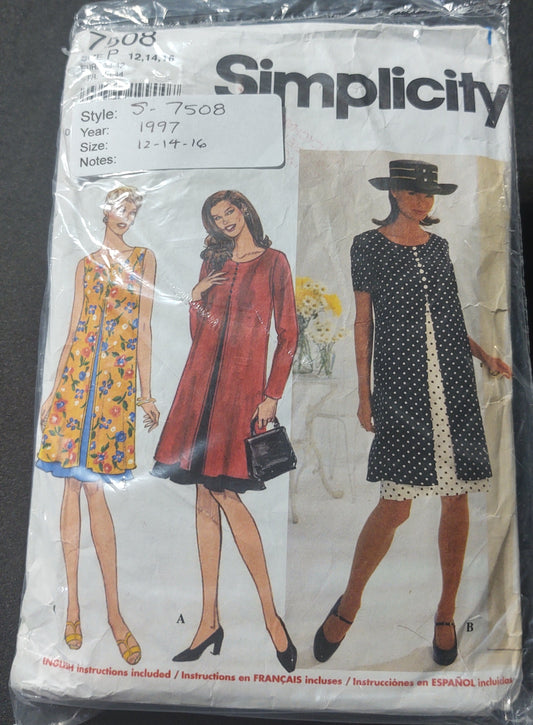 Simplicity Pattern 7508