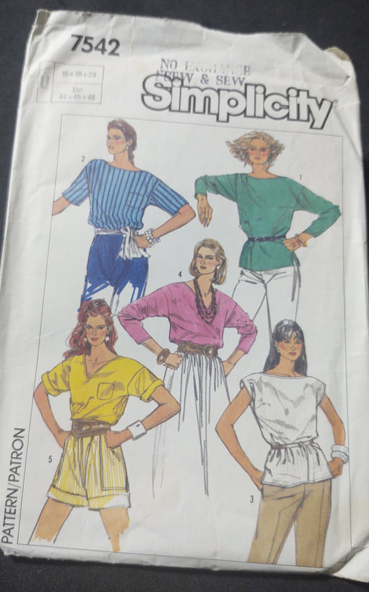 Simplicity Pattern 7542