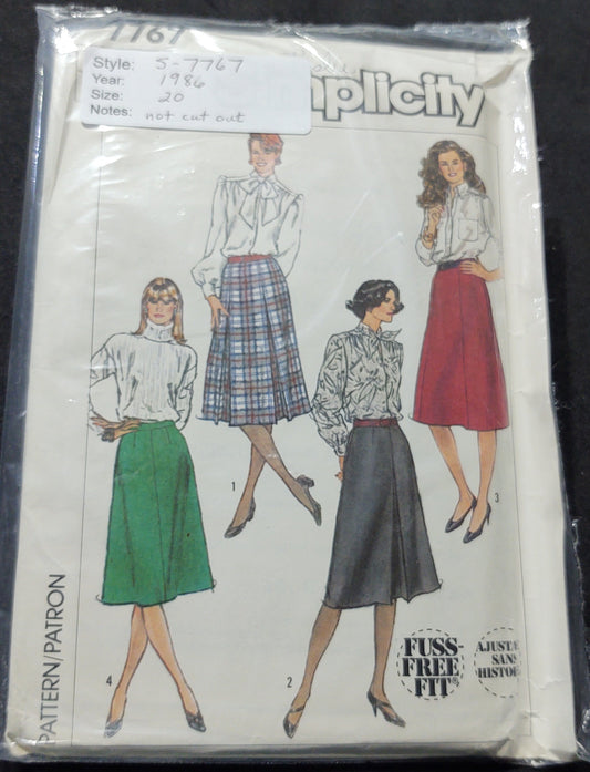 Simplicity Pattern 7767