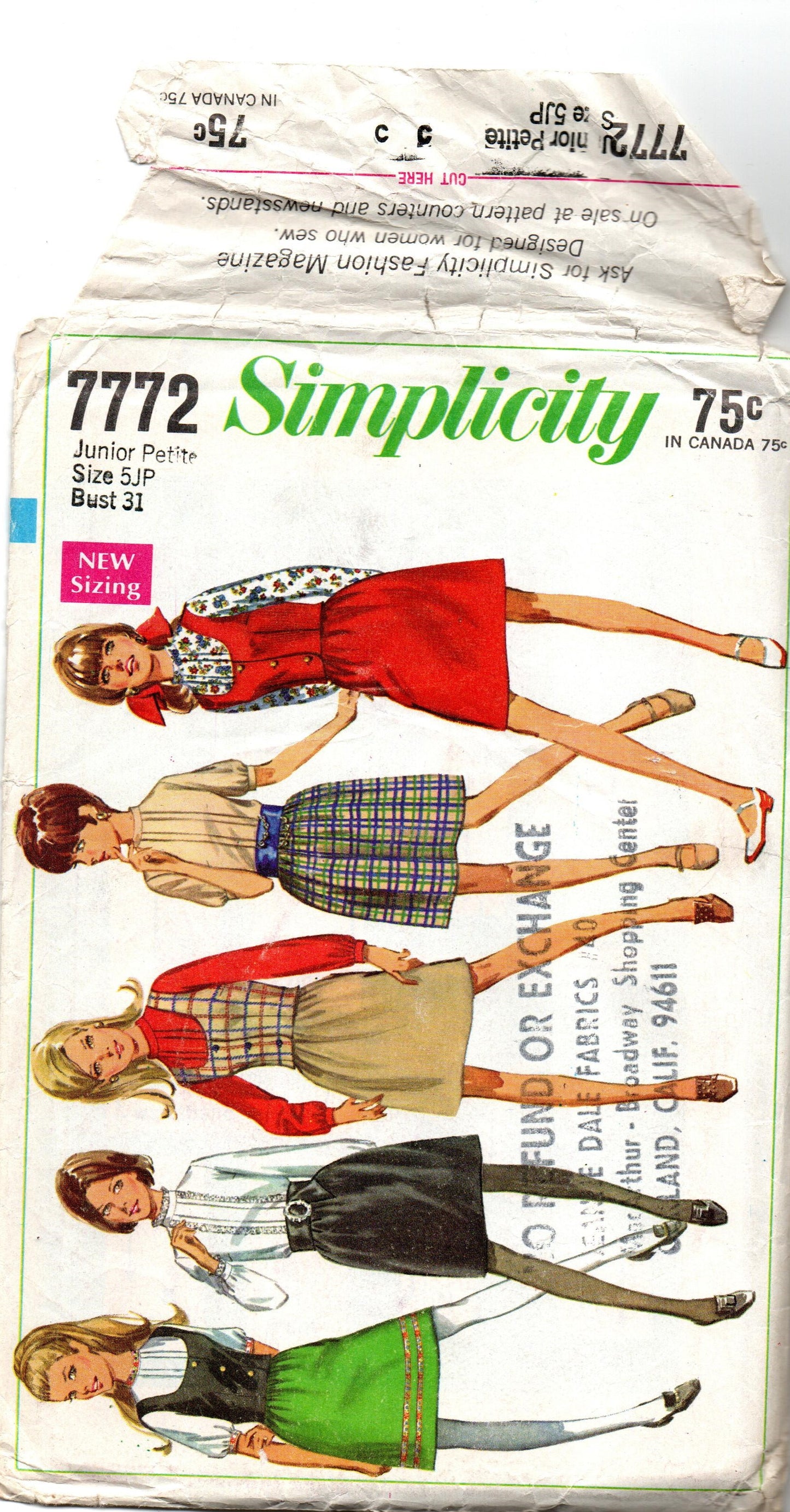 Simplicity pattern 7772