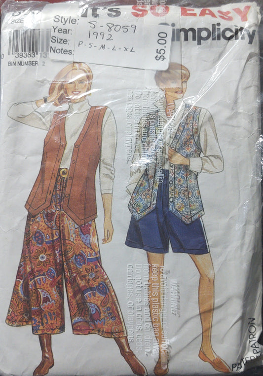 Simplicity Pattern 8059