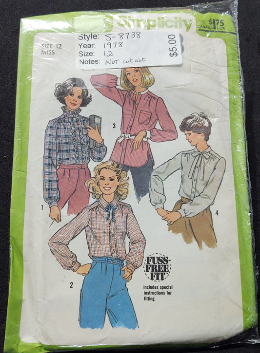 Simplicity Pattern 8738